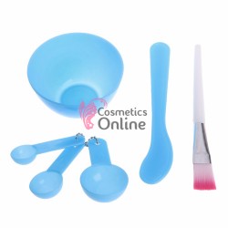 Bol pentru tratamente faciale BL04 cu 6 piese culoare Albastru